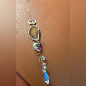 Beautiful Gold and Crystal Sun Catcher 💎💖🌟 Catch the Spring sun! ☀️